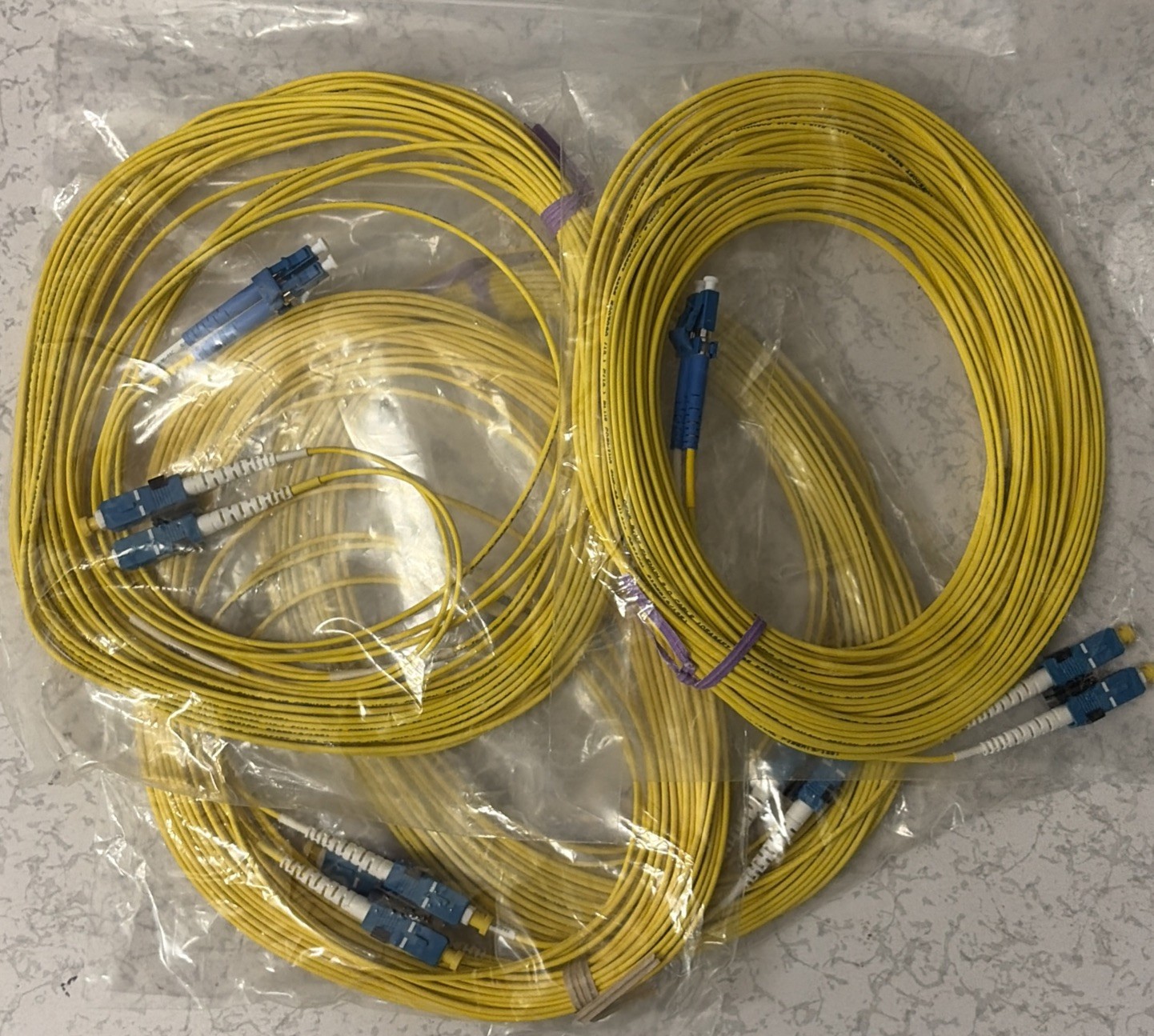 OS2 SC to LC Fiber Patch Cable Single Mode Duplex 40ft SMF