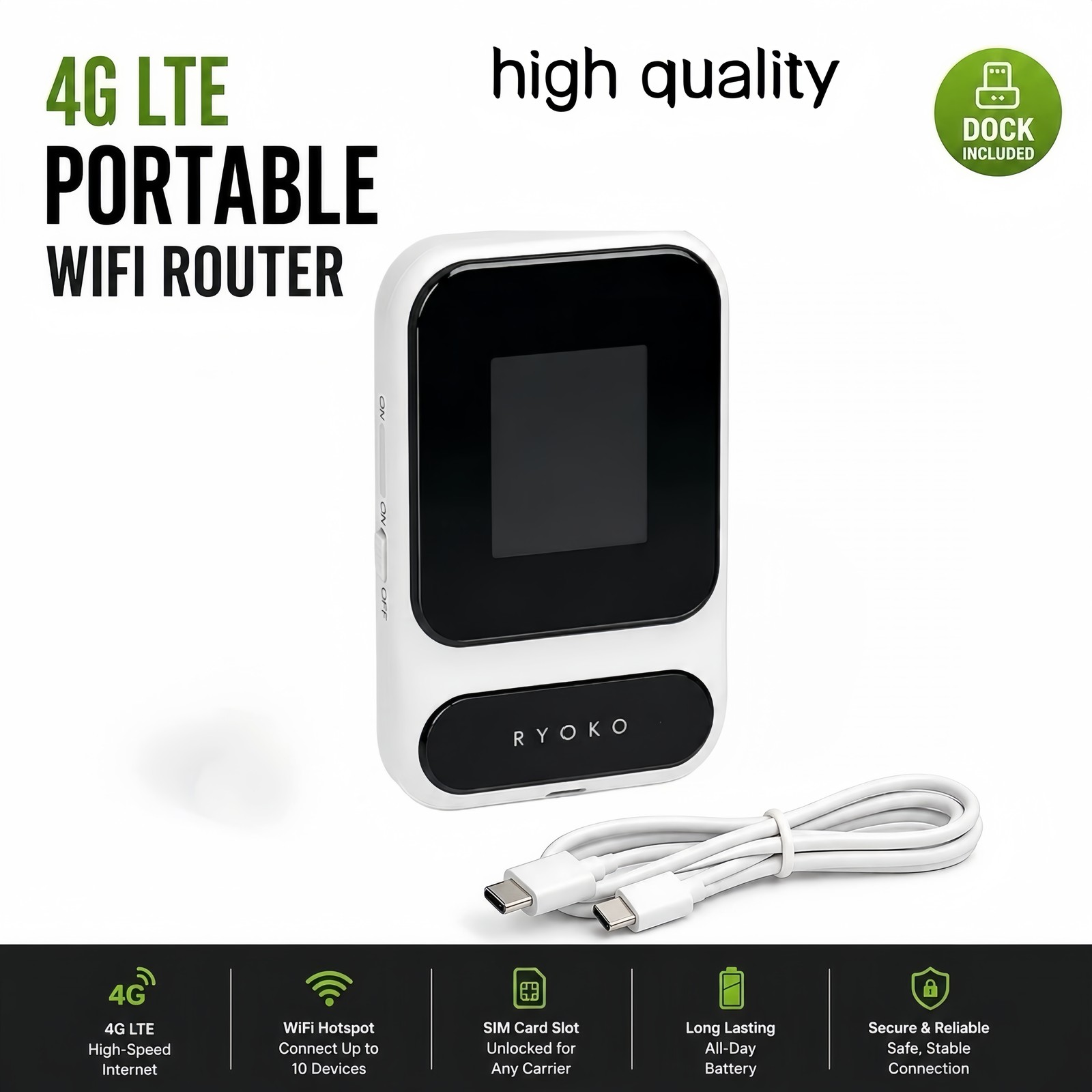 Home Travel Internet Wireless Router 4G LTE WiFi Hotspot Router Portable Us New