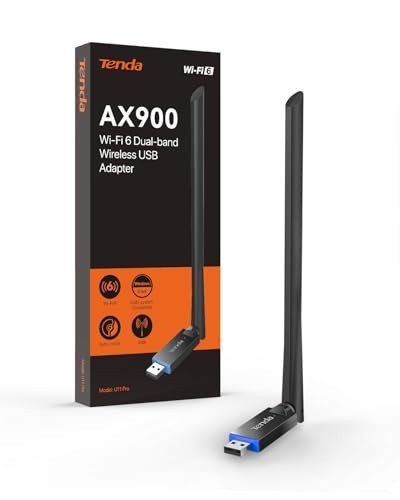 Tenda U11Pro AX900 WiFi 6 USB Adapter Dual Band 600Mbps 5GHz 6dBi