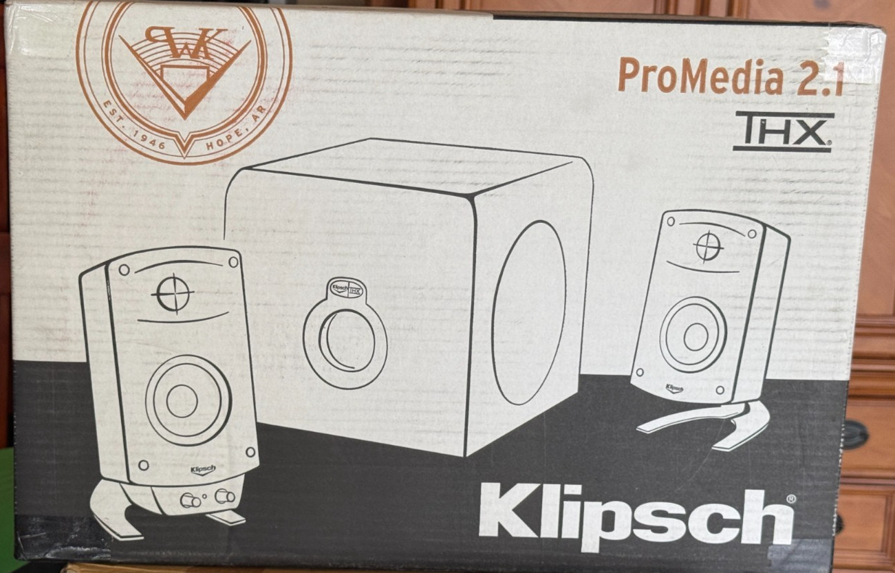 Klipsch ProMedia 2.1 THX Certified Computer Speakers NEW in Box Part 1011400