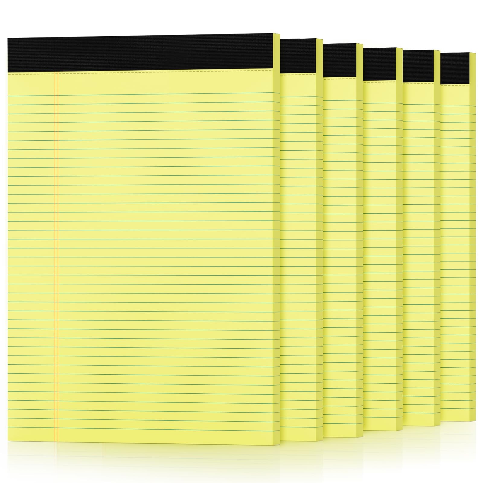 6 Pack Yellow Legal Pads 8.5 x 11 College Ruled x 11.75 Inch,