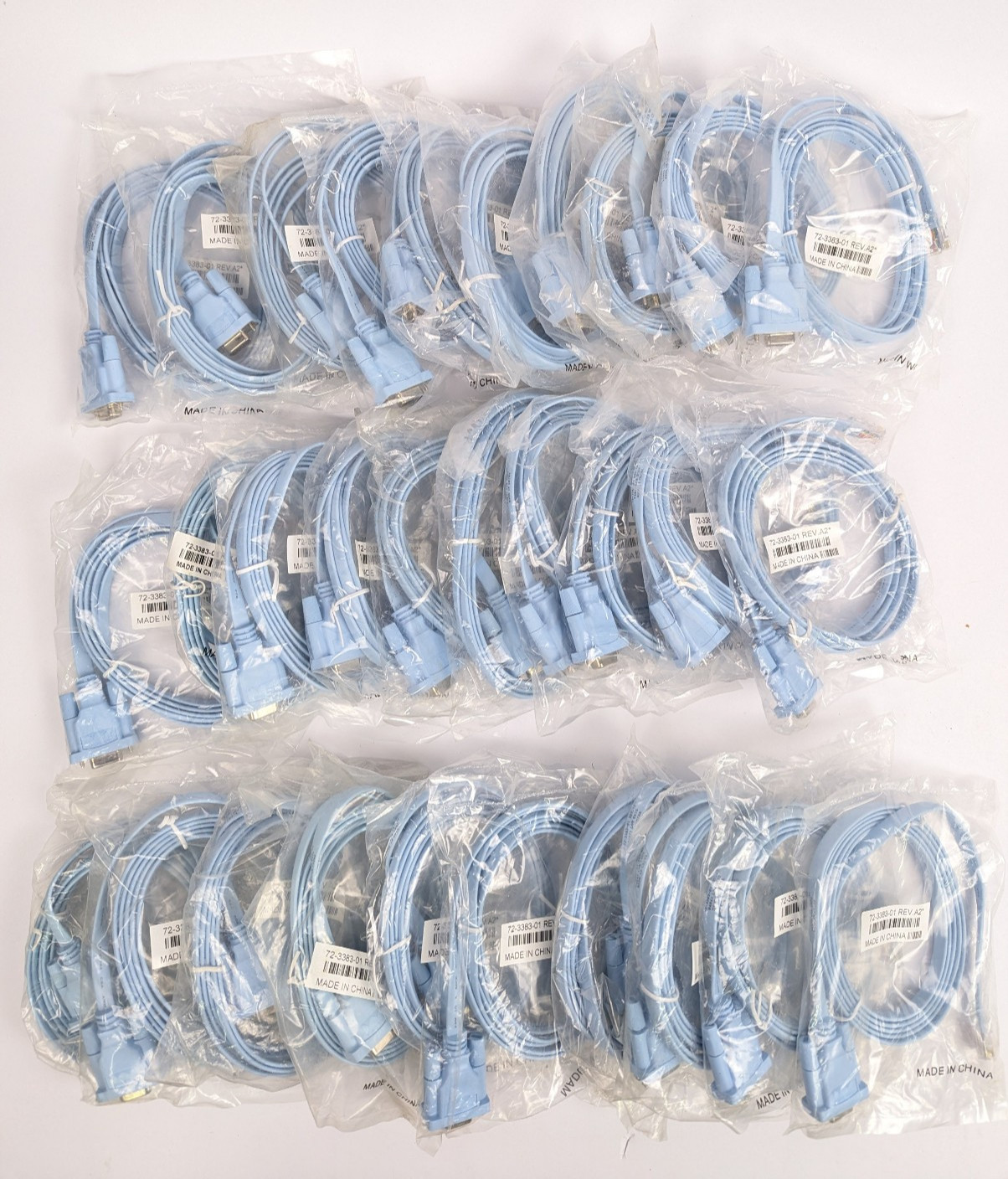 *LOT OF 30* NEW Cisco 72-3383-01 REV A2 Console Cable Sealed