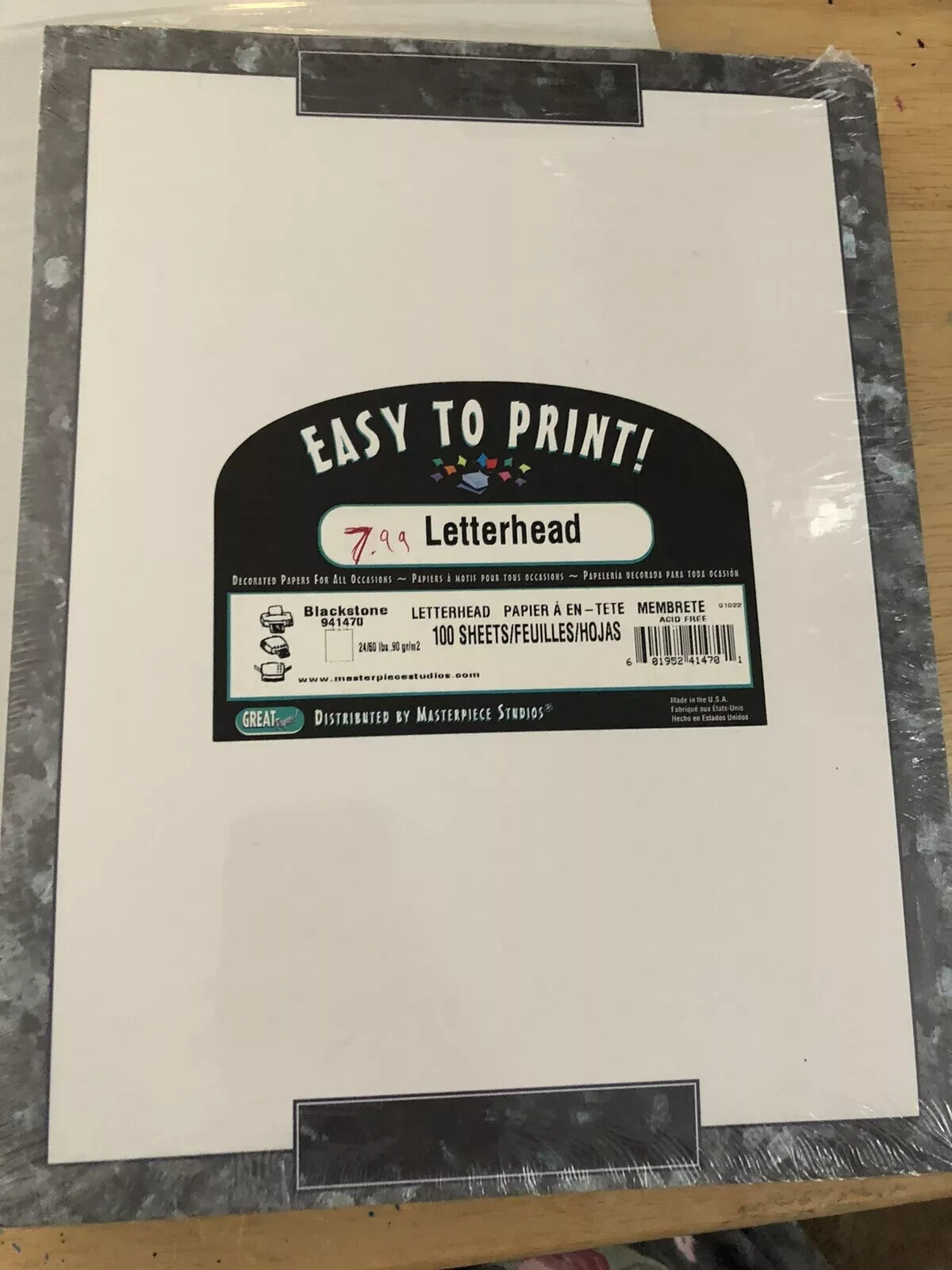 Letterhead Border Computer Printer Paper 100 Sheets 8.5" x 11" - Pick favorite