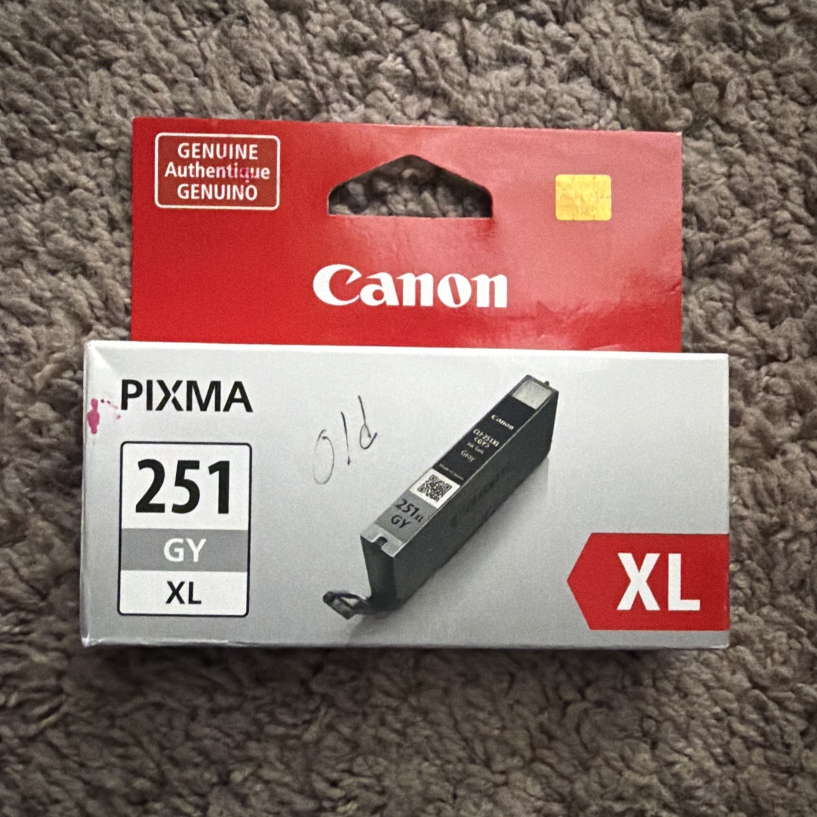CANON Sealed 251 GY XL GENUINE OEM INK CARTRIDGE GRAY