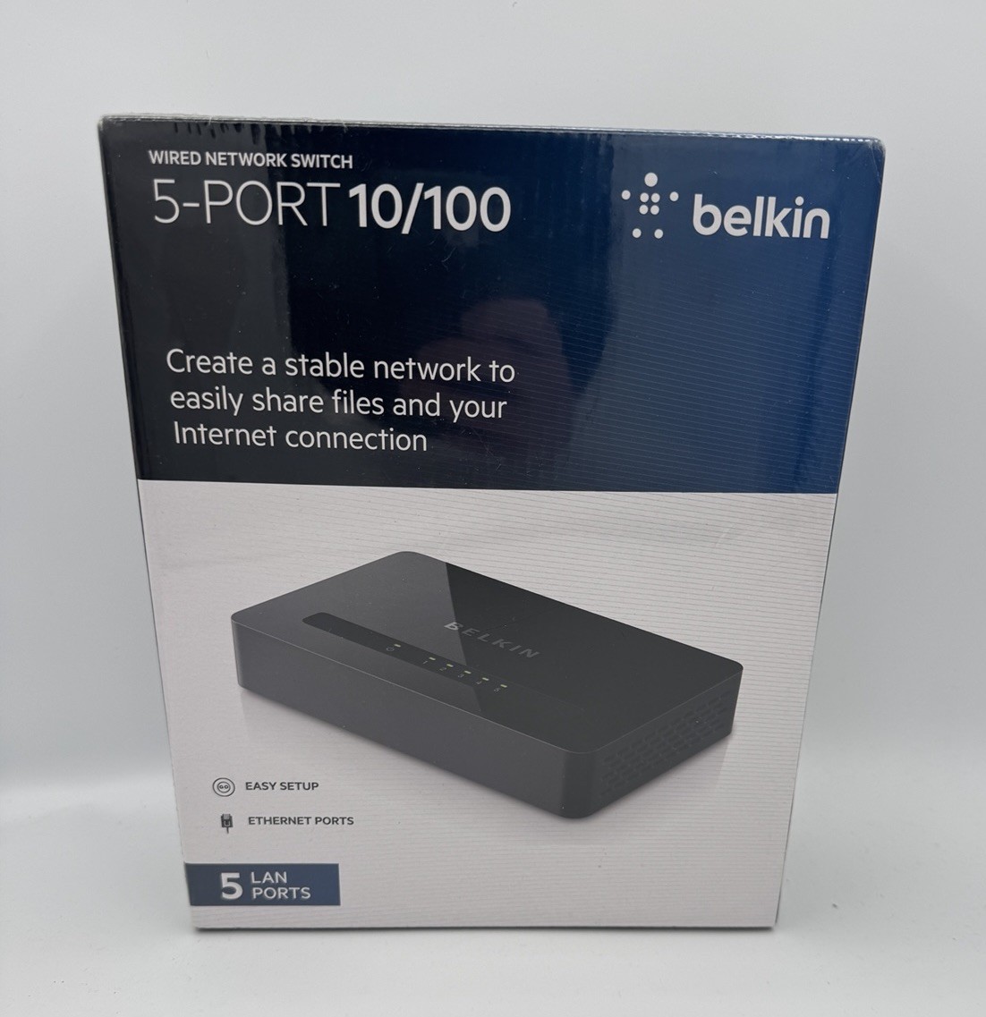 Belkin Switch 5-LAN Ports 10/100 Wired Network -Brand New Sealed Ver.5001 NEW