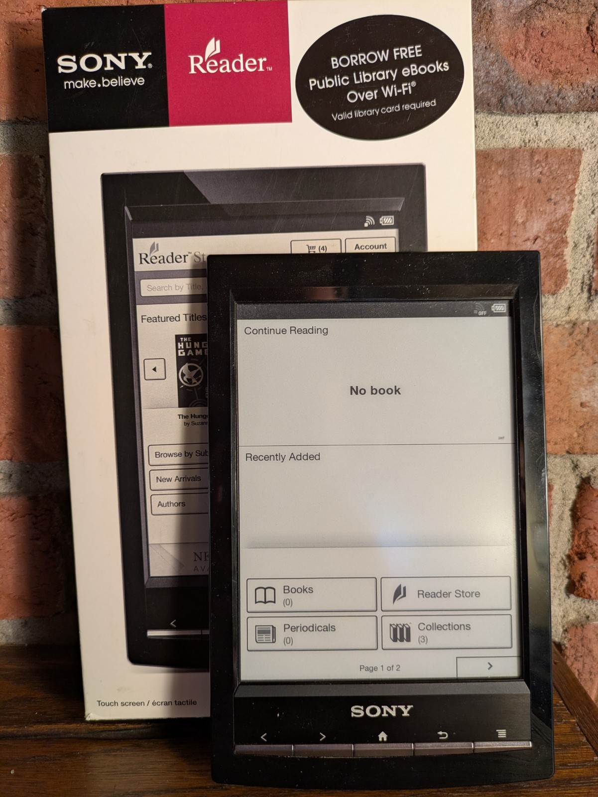 Sony Reader Wi-Fi Model PRS-T1 6 inch E-ink Pearl Electronic Paper Display