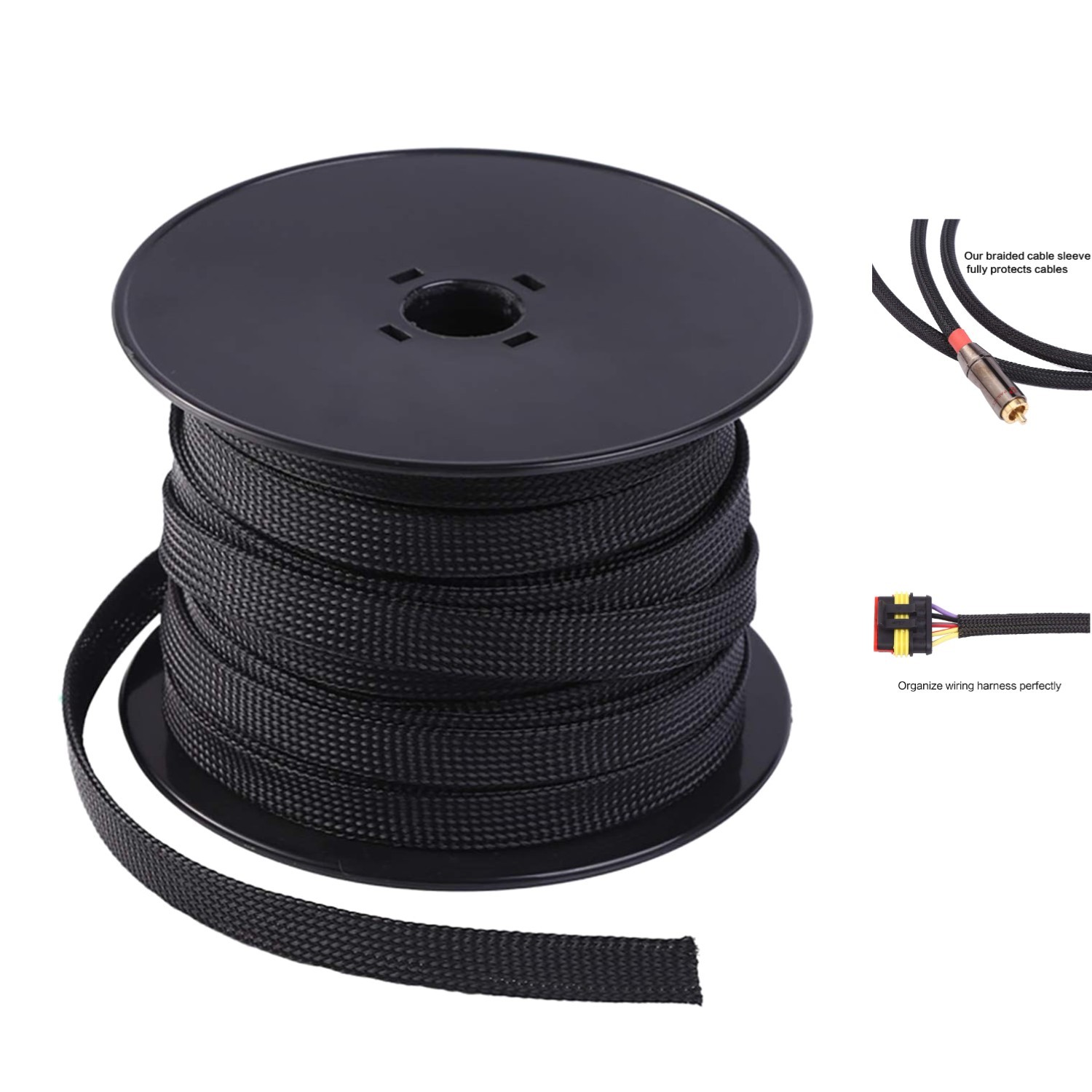 Versatile 50ft Expandable Wire Sleeving for Automotive and Home Electronics