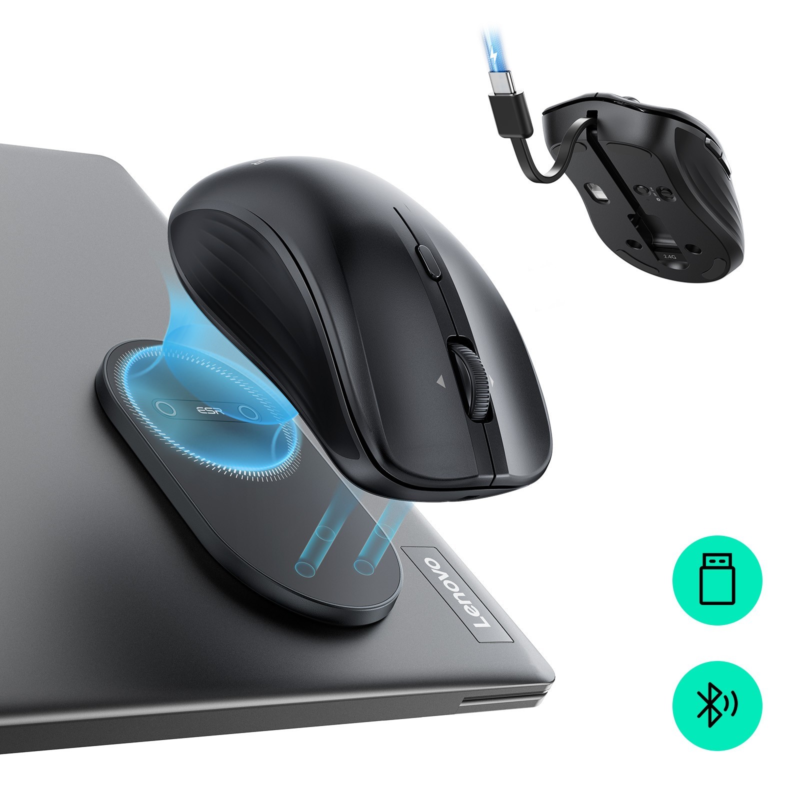 ESR for Laptop Office Mouse 2.4G+Bluetooth MagMouse
