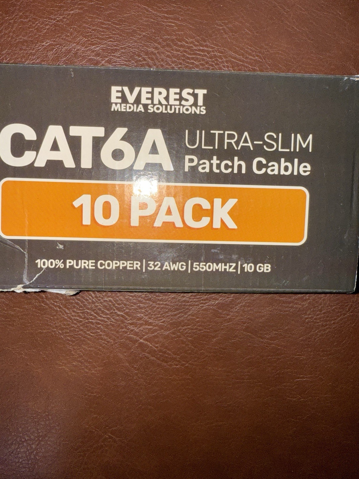 Everest Ultra-Slim Cat6A Ultra slim Ethernet Patch Cable 3 ft  (10-Pack) Green