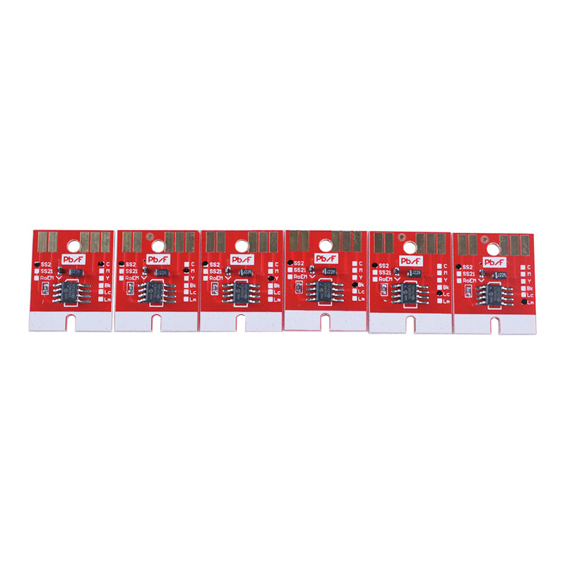 6pcs chips permanent for Mimaki JV3 SS2 cartridge CMYKLCLM auto reset chip