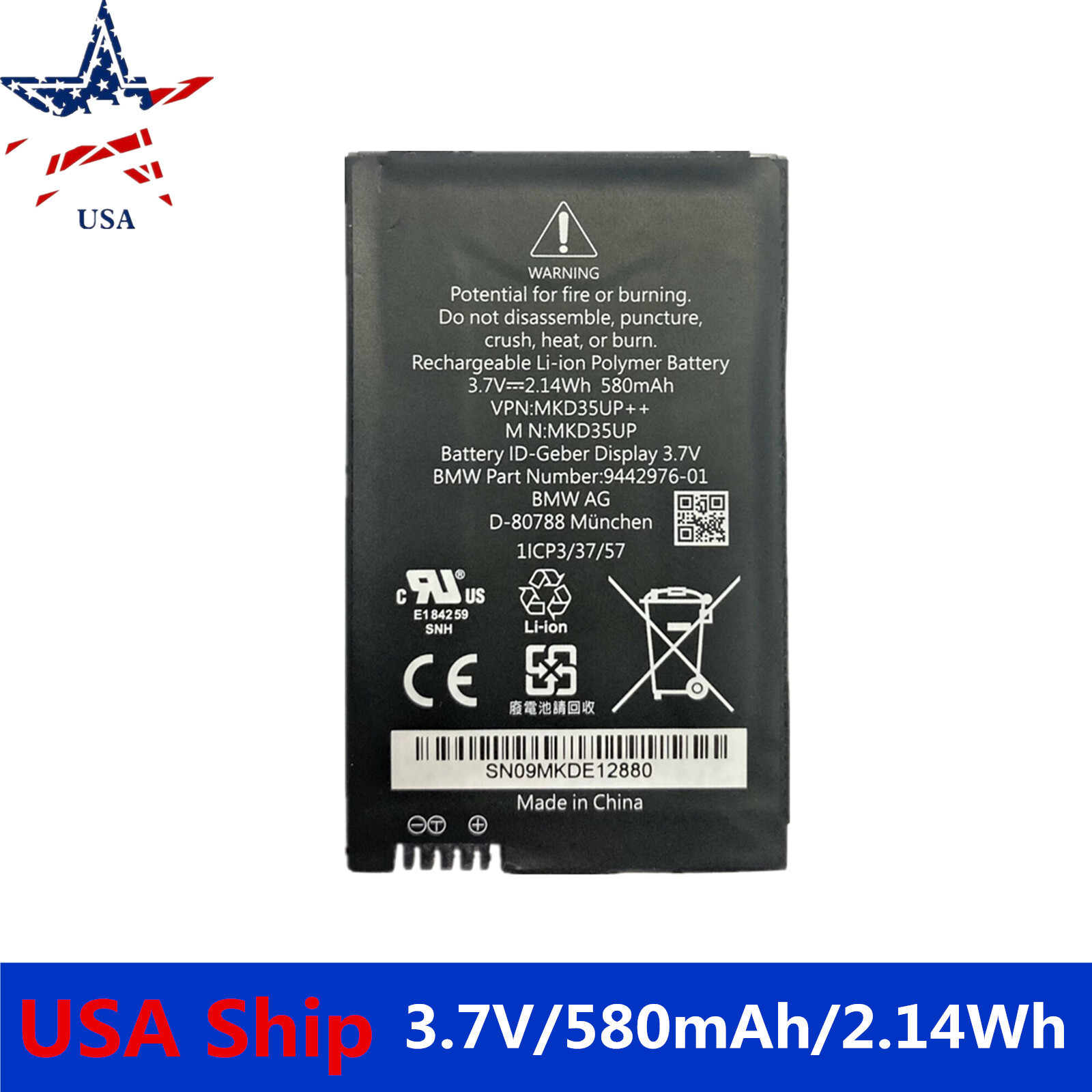 MKD35UP NEW Replace Battery For BMW 5/6 GT 7 Series X3 X5 X6 LCD Remote Key