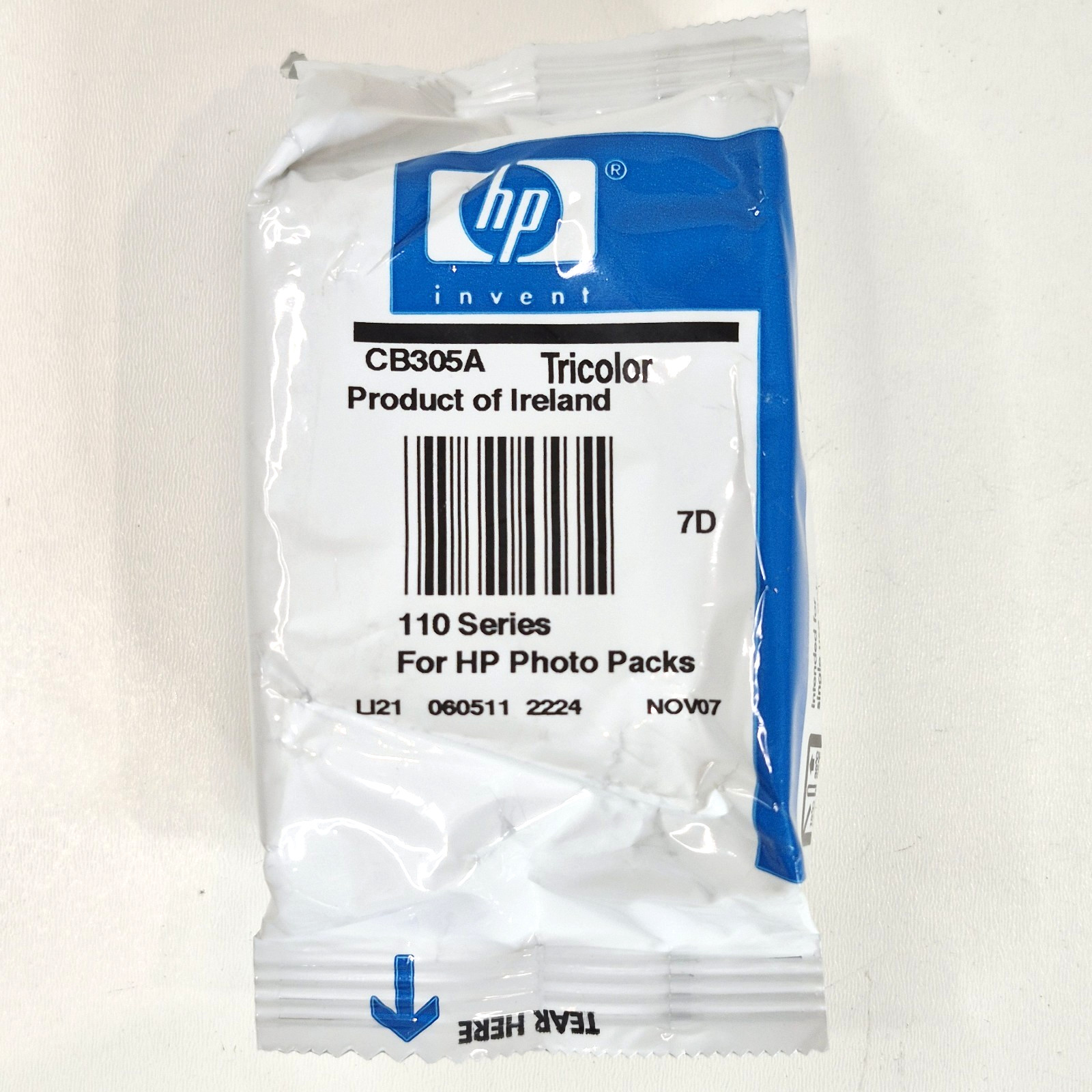🖨️ Genuine HP 110 CB305A Tri-Color Ink Cartridge OEM Sealed EXP 2007-2008