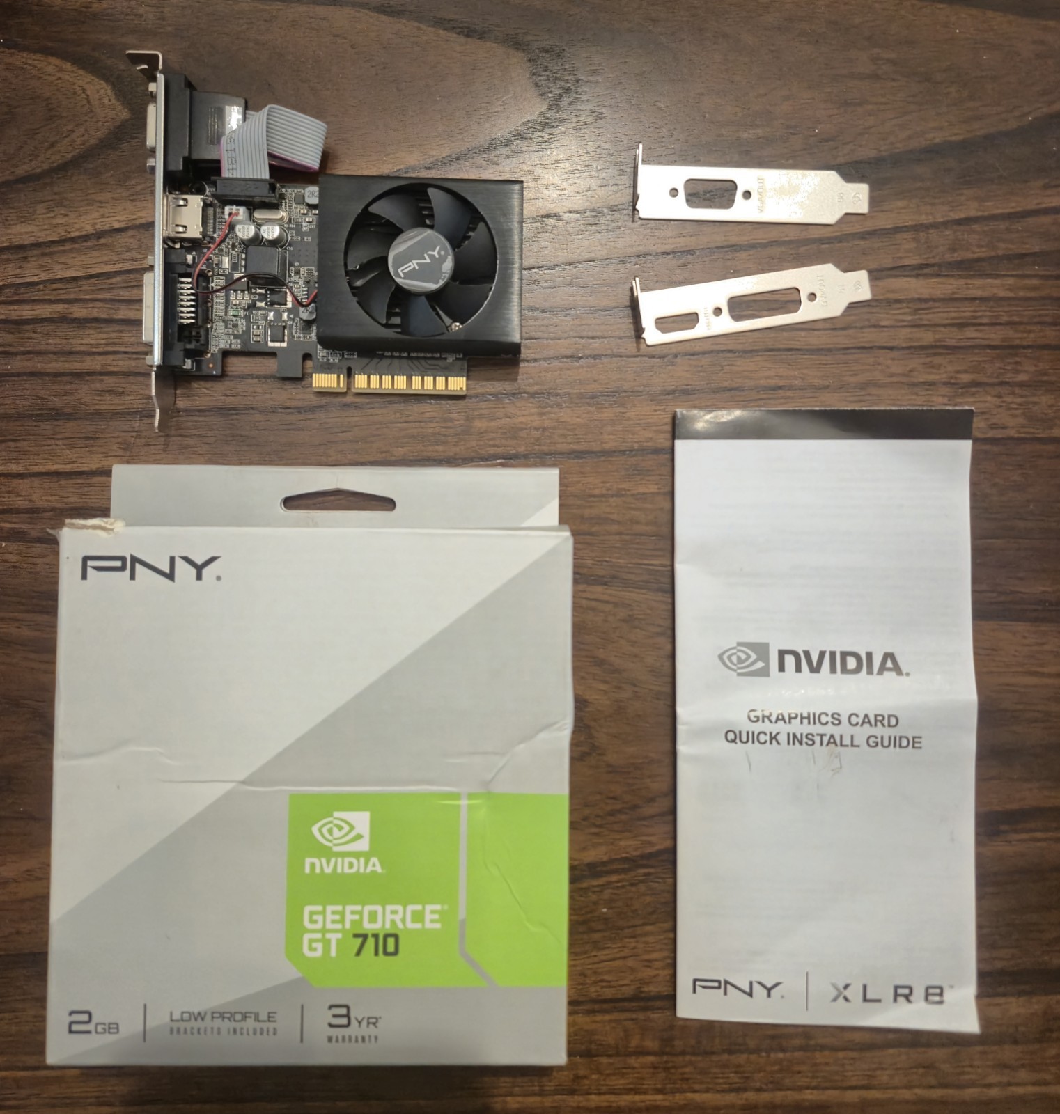 PNY GeForce GT 710 2GB DDR3 GPU with Low Profile Brackets