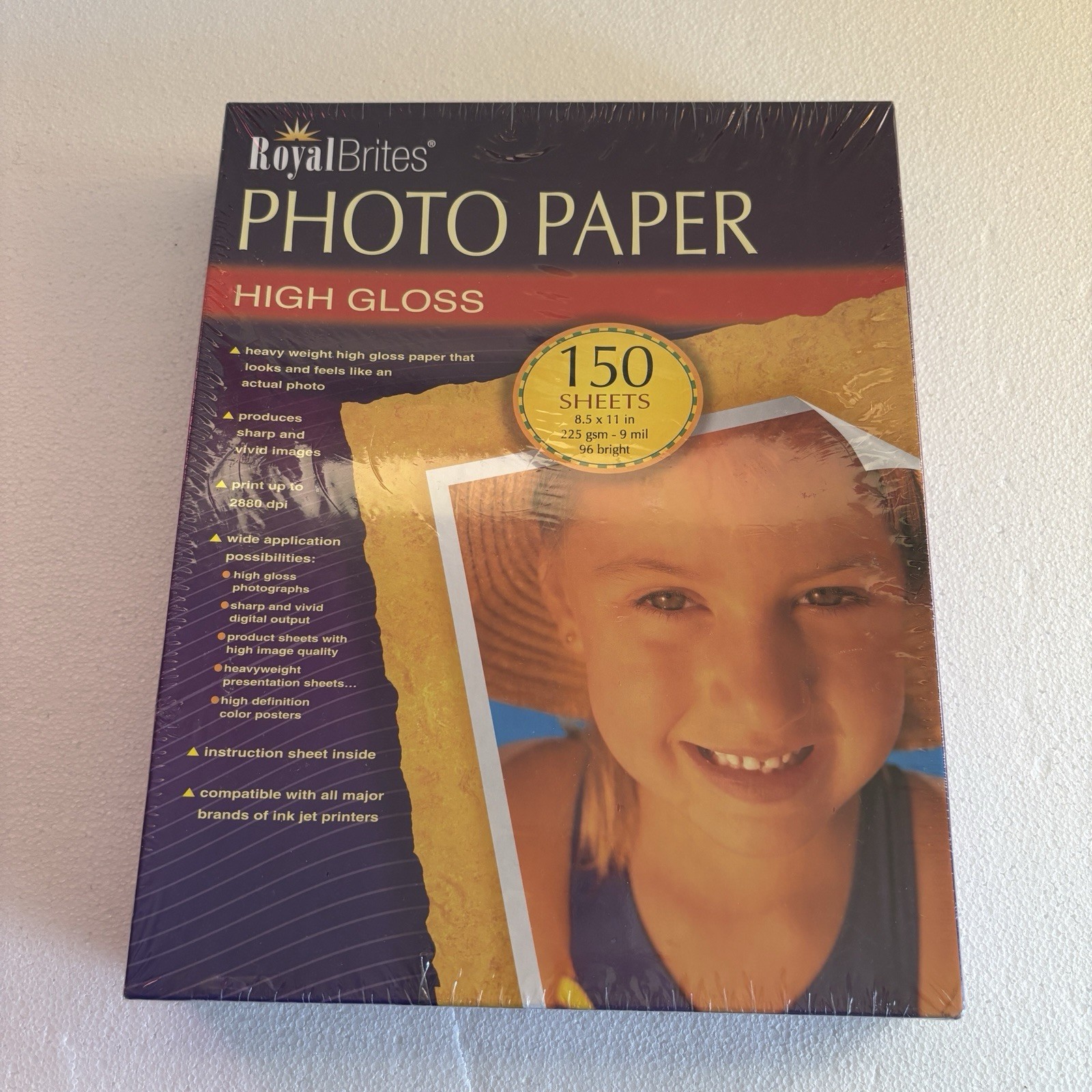 Royal Brites High Gloss Photo Paper 8.5" x 11" 225 gsm 150 Sheets New Sealed
