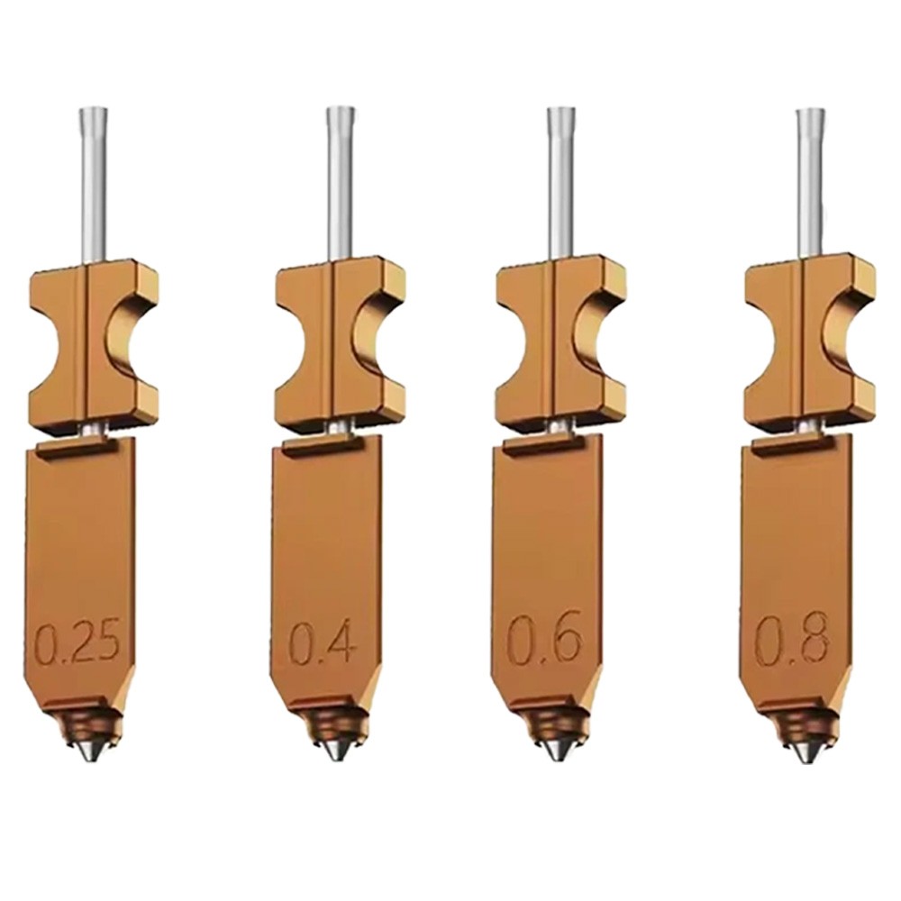 4Pcs 0.25mm+0.4mm+0.6mm+0.8mm Set For Flashforge AD5X Harden Hotend Nozzle HOT