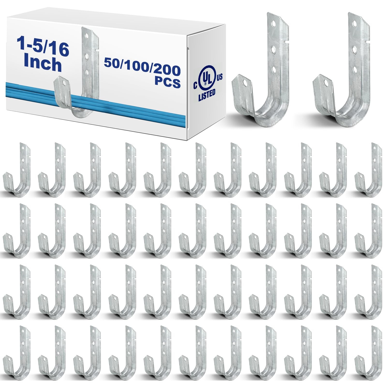 Gisafai 100 J Hooks 1/5-16 Inch Heavy Duty