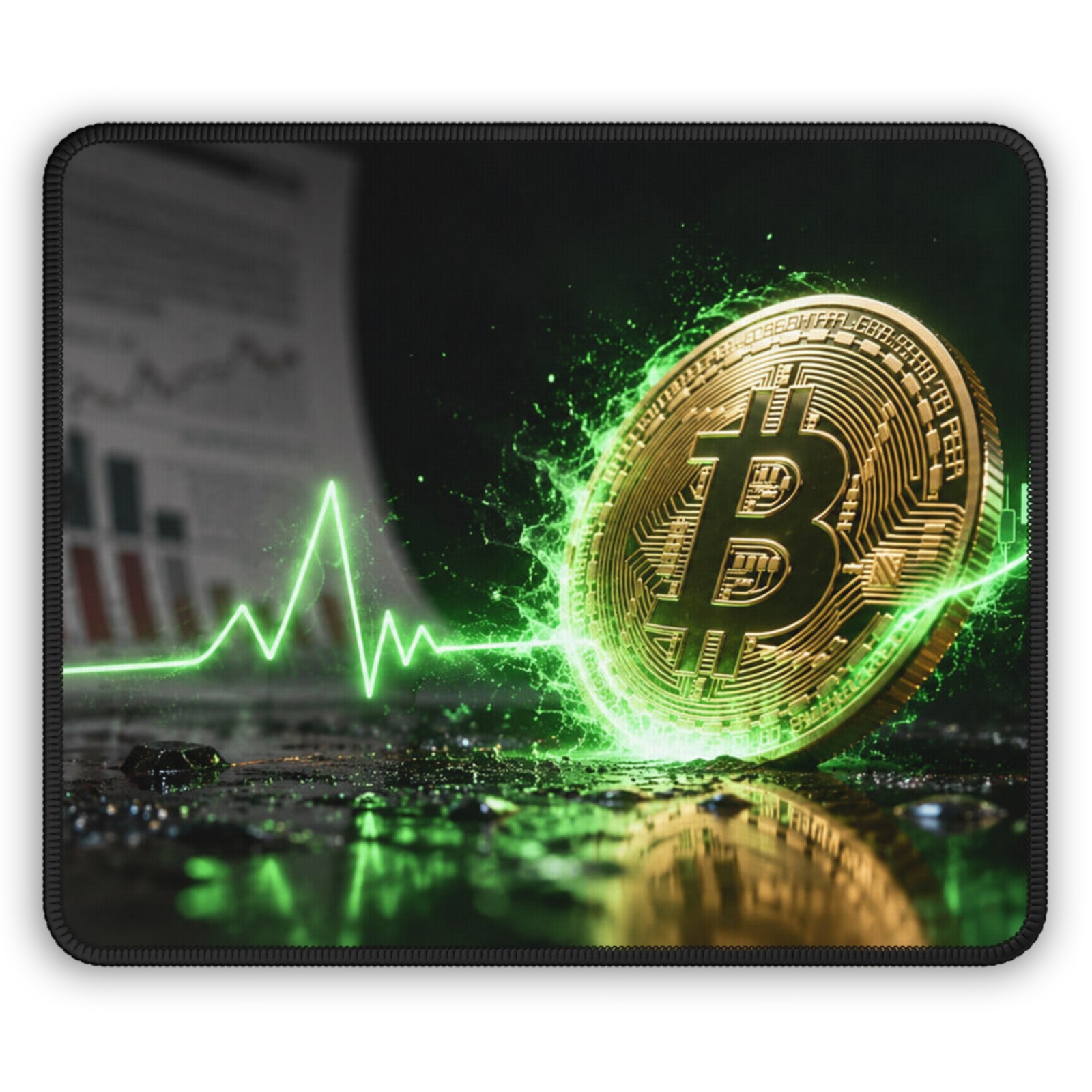 Bit coin Mouse Pad BTC Cryptocurrency Trading Office Desk Gaming Mouse Mat
