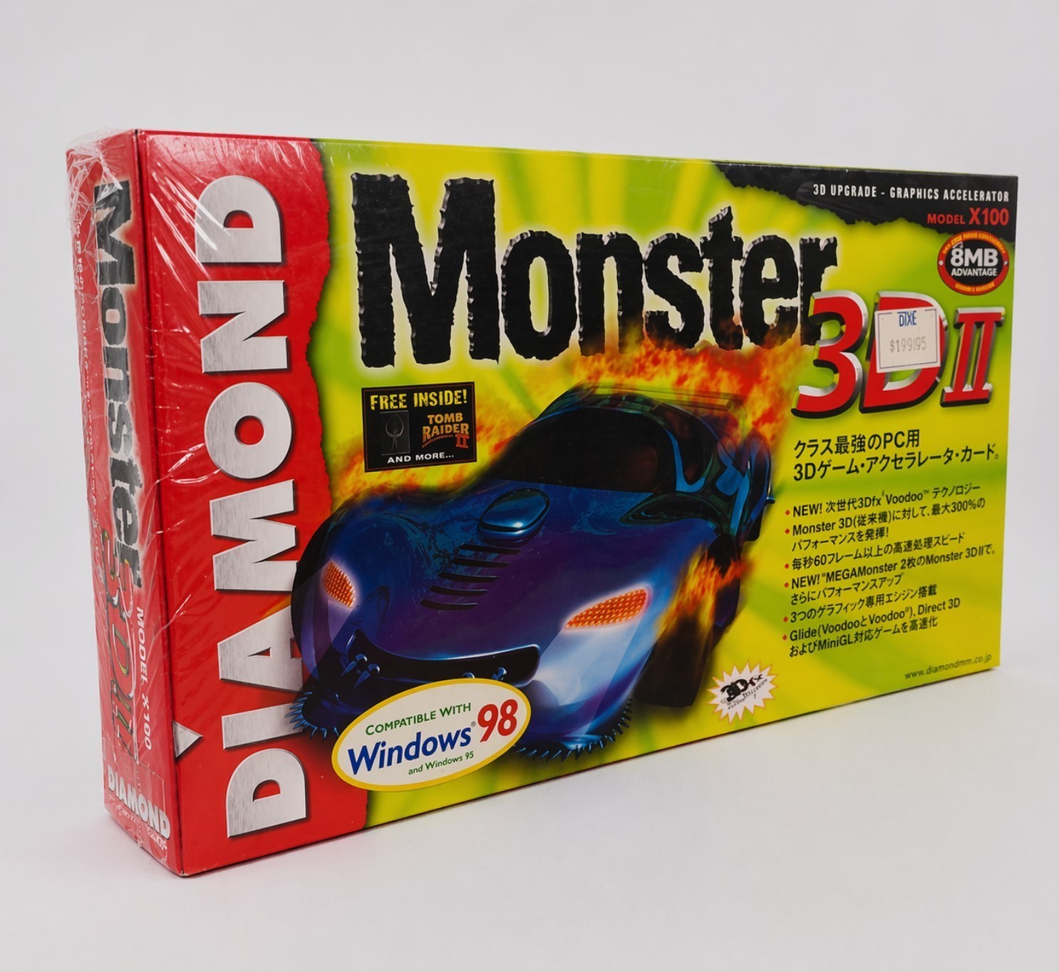 Diamond Monster 3D II 8MB PCI 3DFX Voodoo2 Video Card NEW FACTORY SEALED Vintage