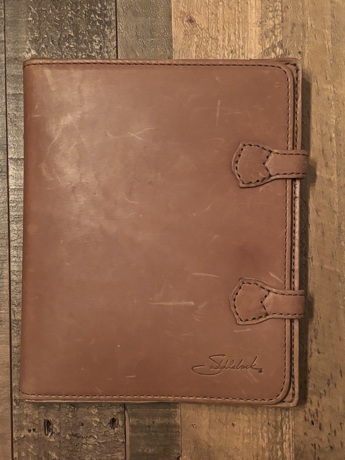 Handcrafted Saddleback Leather - Chestnut - Tablet Case 8" x 10" Distressed