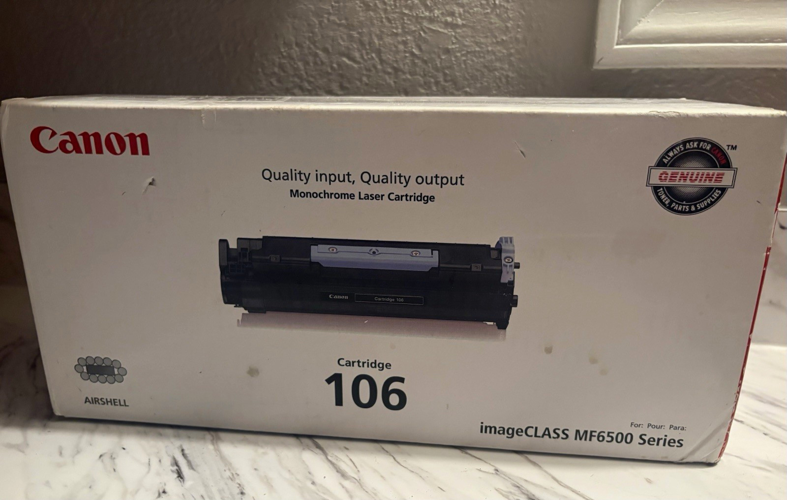 Canon 106 Genuine Original Black Laser Toner for imageCLASS MF6500 Series