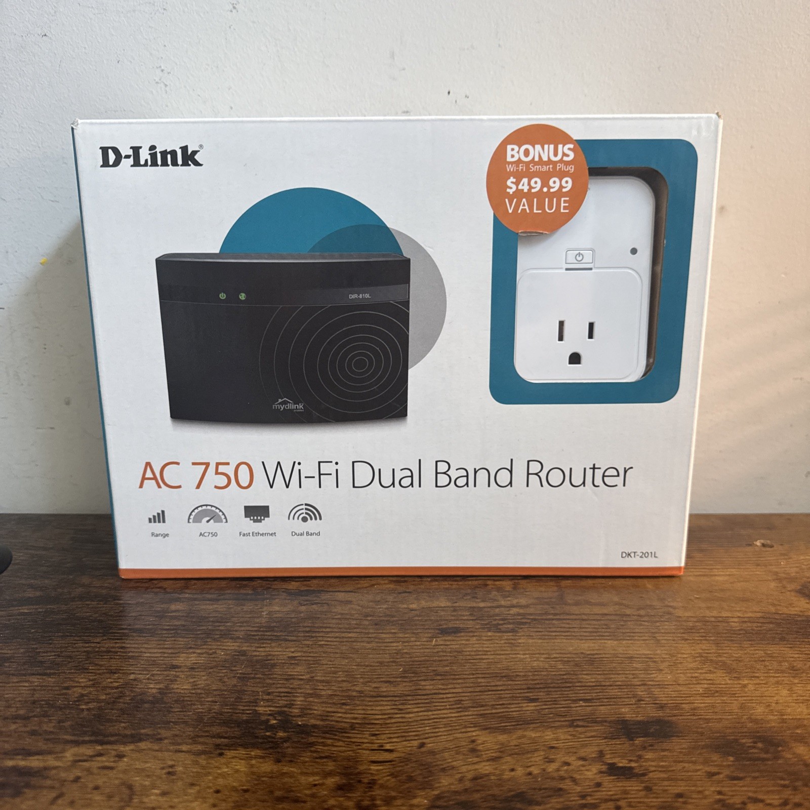 D-Link AC750 Wi-Fi Dual Band Router Model: DKT-201L Brand New ~ Factory Sealed
