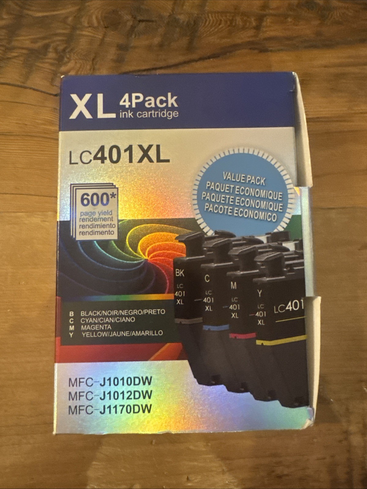 L2KB LC401XL 4-Pack Ink Cartridge Set for MFC-J1010DW/J1012DW/J1170DW