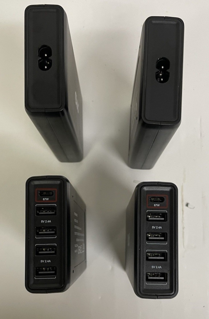 LOT OF 4 CLUB 3D Power Adapter USB‑A & USB‑C Power Charger 5 Ports 111W