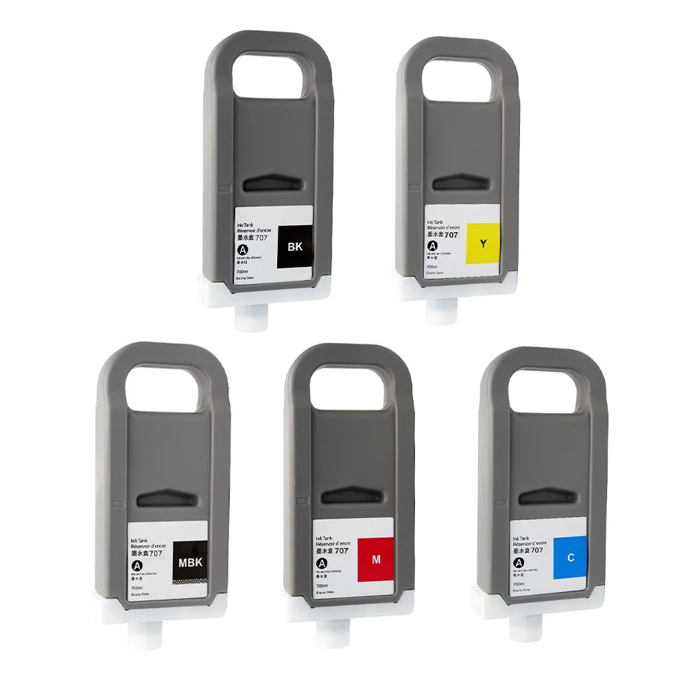 700ML/PC PFI 707 Ink Cartridge With Dye Ink for Canon IPF 830 840 850 Printers