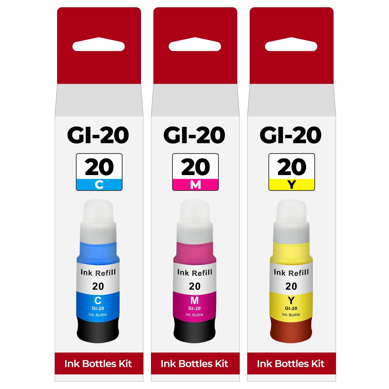 GI-20 G6020 G7020 Color Ink Refill Bottles Compatible with Canon 20 GI20
