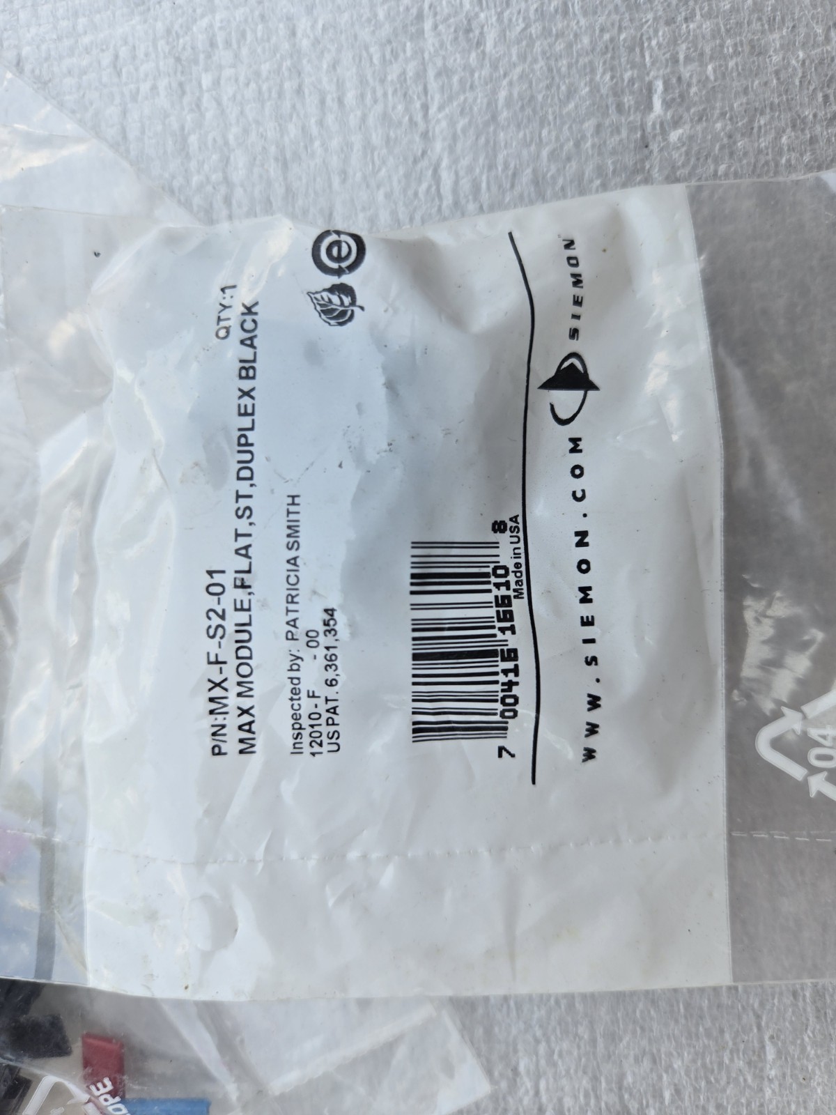 Set Of 5x Siemon MX-F-S2-01 - MAX Fiber Adapters MX-F-C5-01