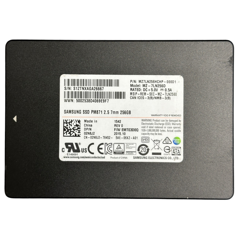 Samsung PM871 256GB 2.5" Solid State Drive SSD SATA MZ-7LN256D 76% Health