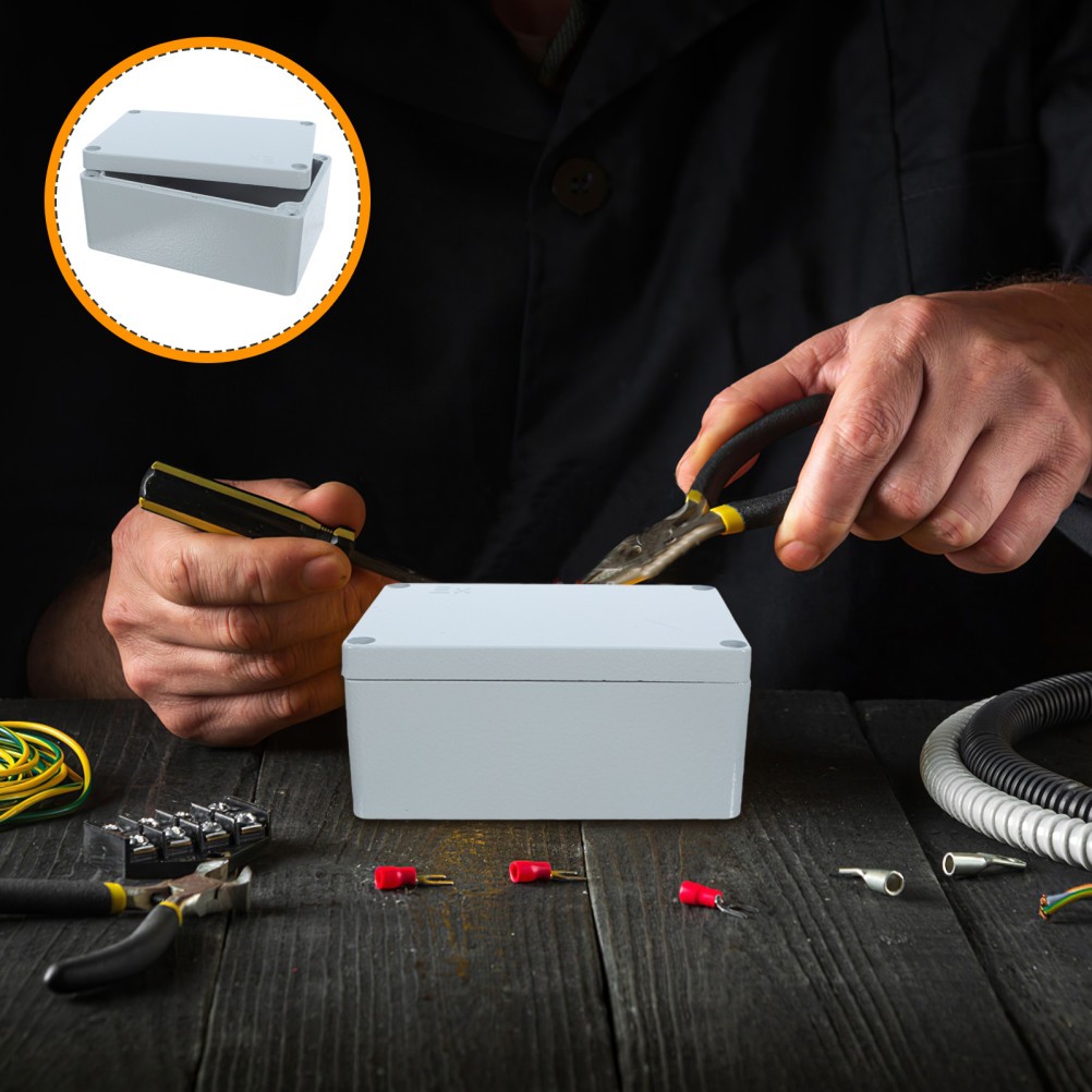 Aluminum Alloy Weatherproof Electrical Box Outdoor Durable Junction Box Grey