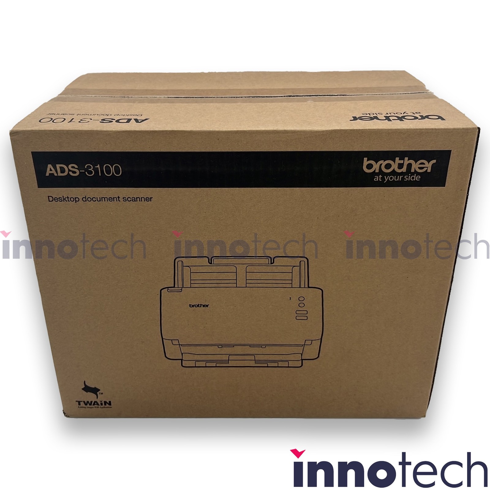 Brother ADS-3100 High-Speed Desktop Scanner 600 dpi Color 60-Sheet ADF New