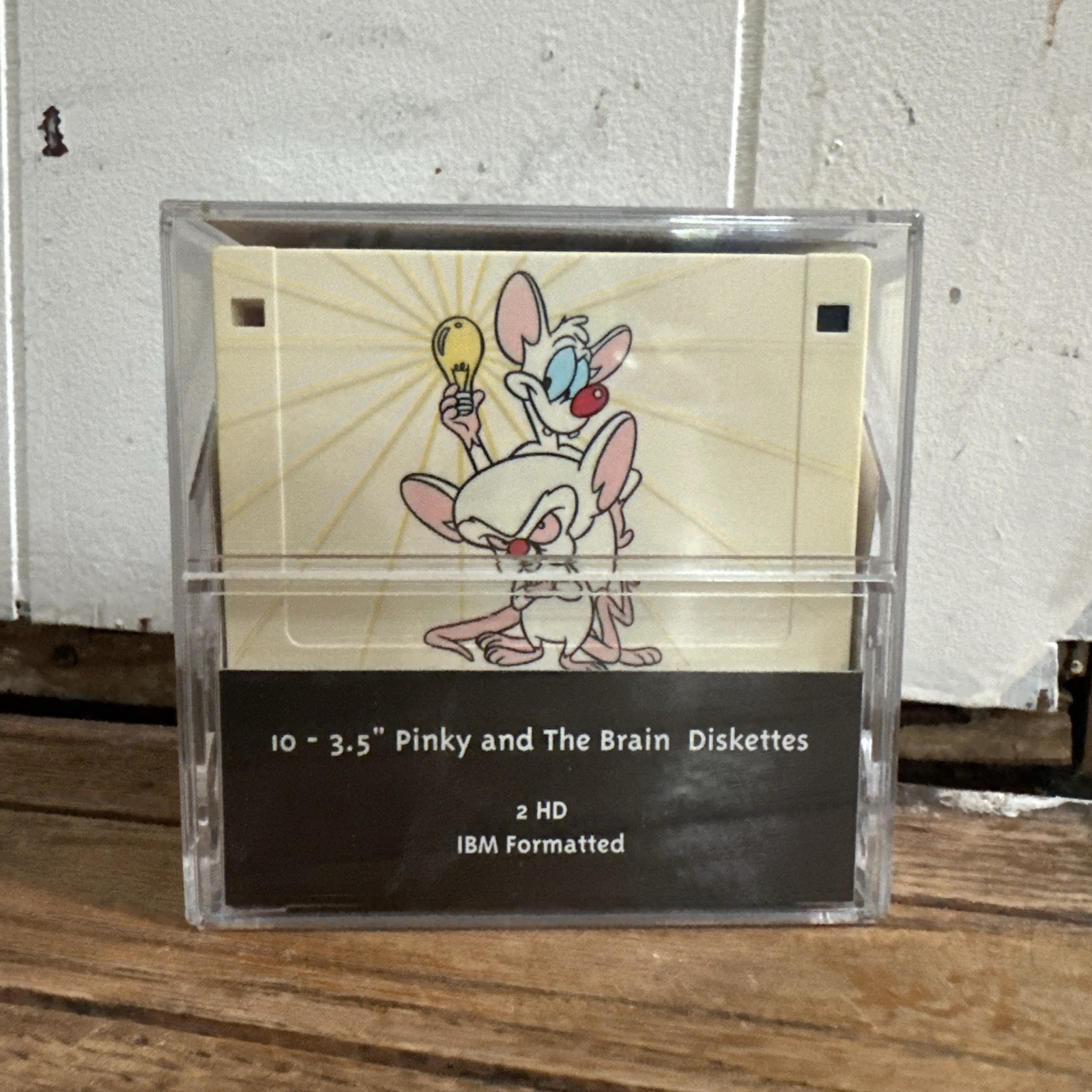 VTG WB Store Pinky & The Brain 3.5” Floppy Diskettes Disk Set 10 MIB Sealed 1998