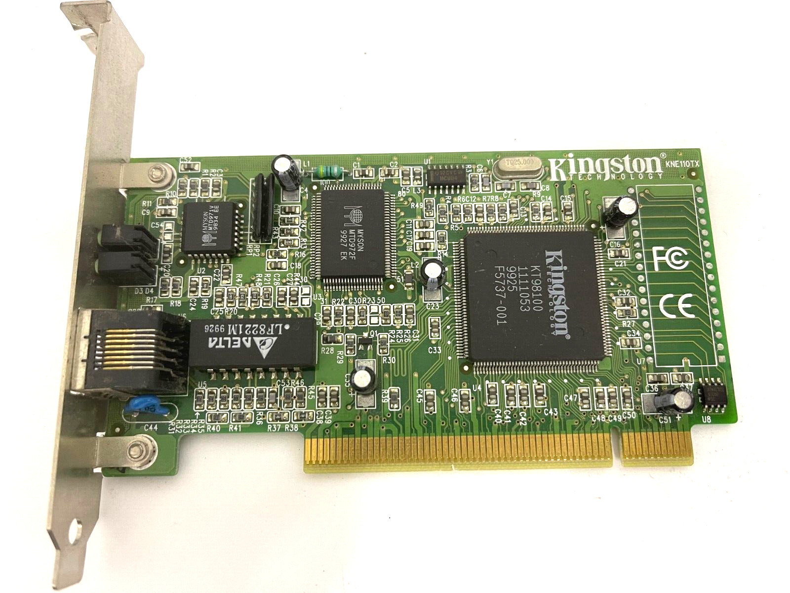 RARE VINTAGE KINGSTON KNE110TX KT98100 PCI ETHERNET CARD RJ45 LAN15