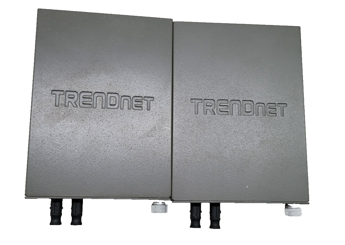2X TRENDnet TFC-110MST 100BaseTX-100BaseFX Multi Mode ST Fiber Converter