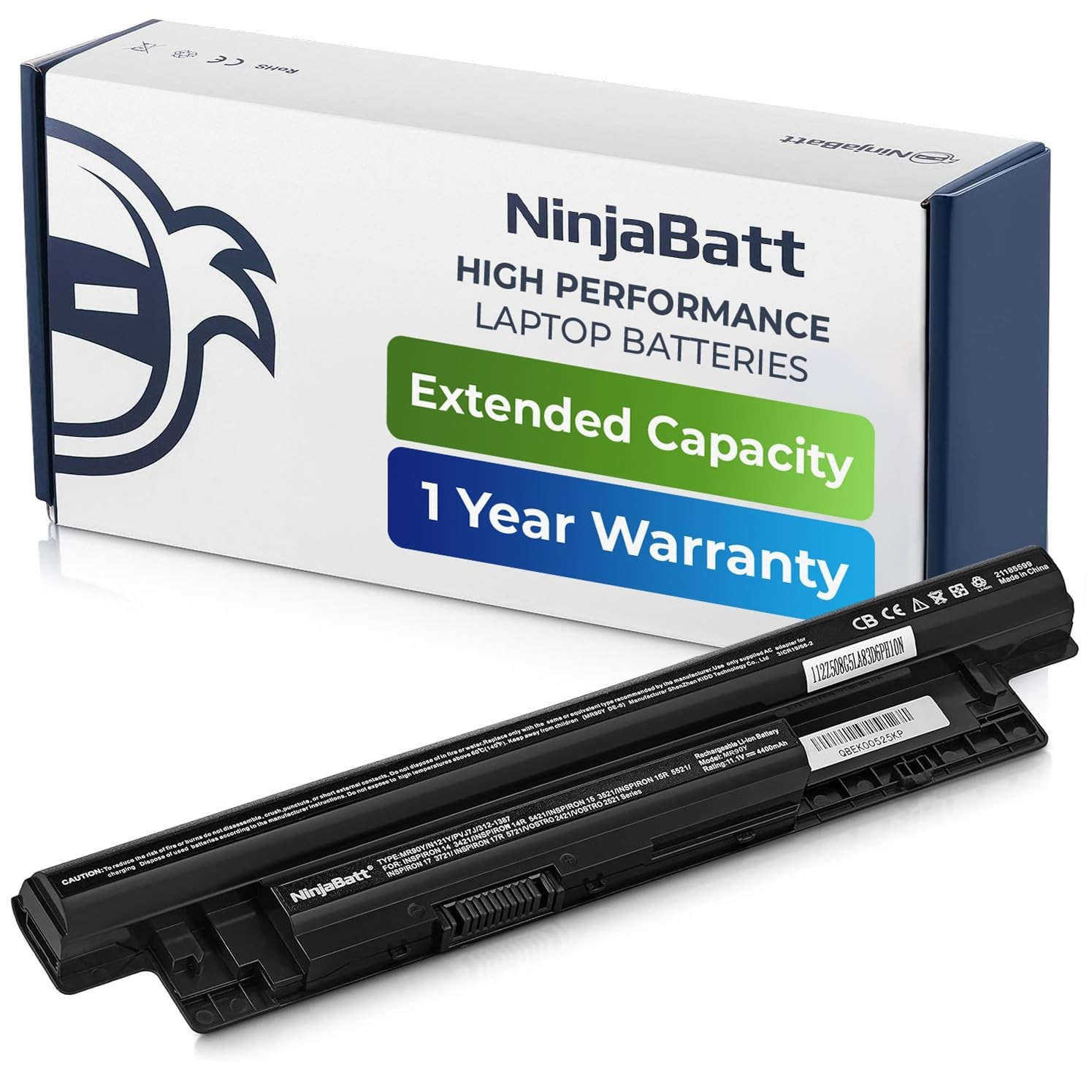 High-Capacity Laptop Battery for Dell Inspiron 15 3521 3537 3541 MR90Y XCMRD