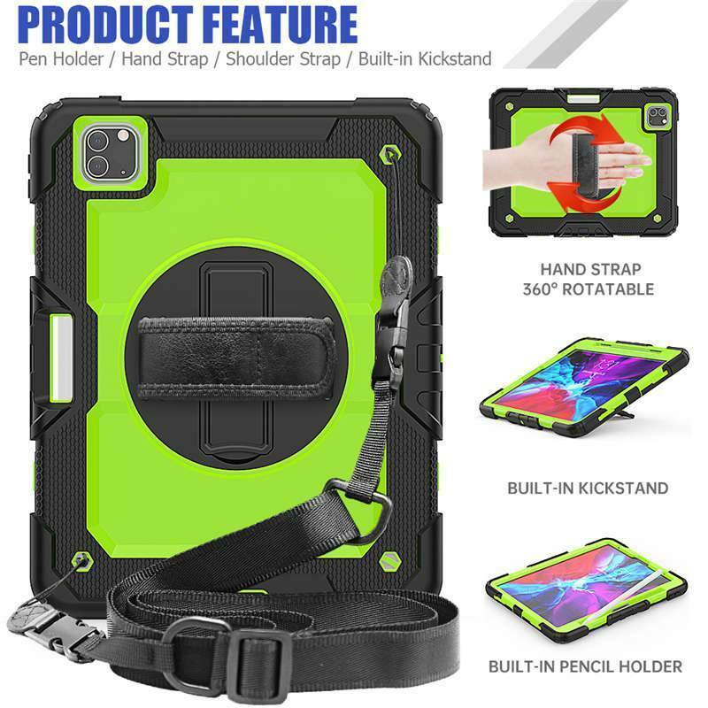 Fr iPad Pro 12.9" 4th 5th 6th Gen 2024 Heavy Duty Shockproof Rugged Case Cover.