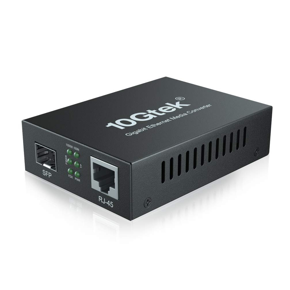 Gigabit Ethernet Media Converter, Open SFP Fiber to Ethernet RJ45 Conver