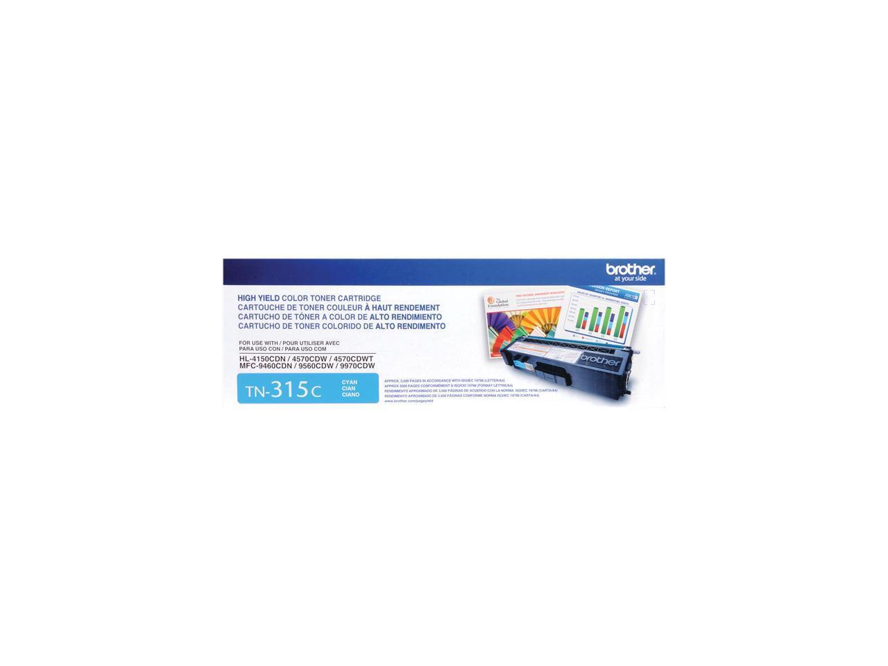 Brother TN315C High Yield Toner Cartridge - Cyan