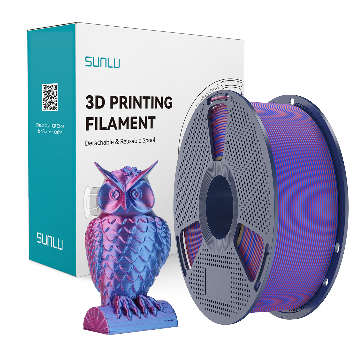 【BUY 10 PAY 6】SUNLU 1.75MM SILK Dual/Triple Color Shiny PLA+ Filaments 1KG