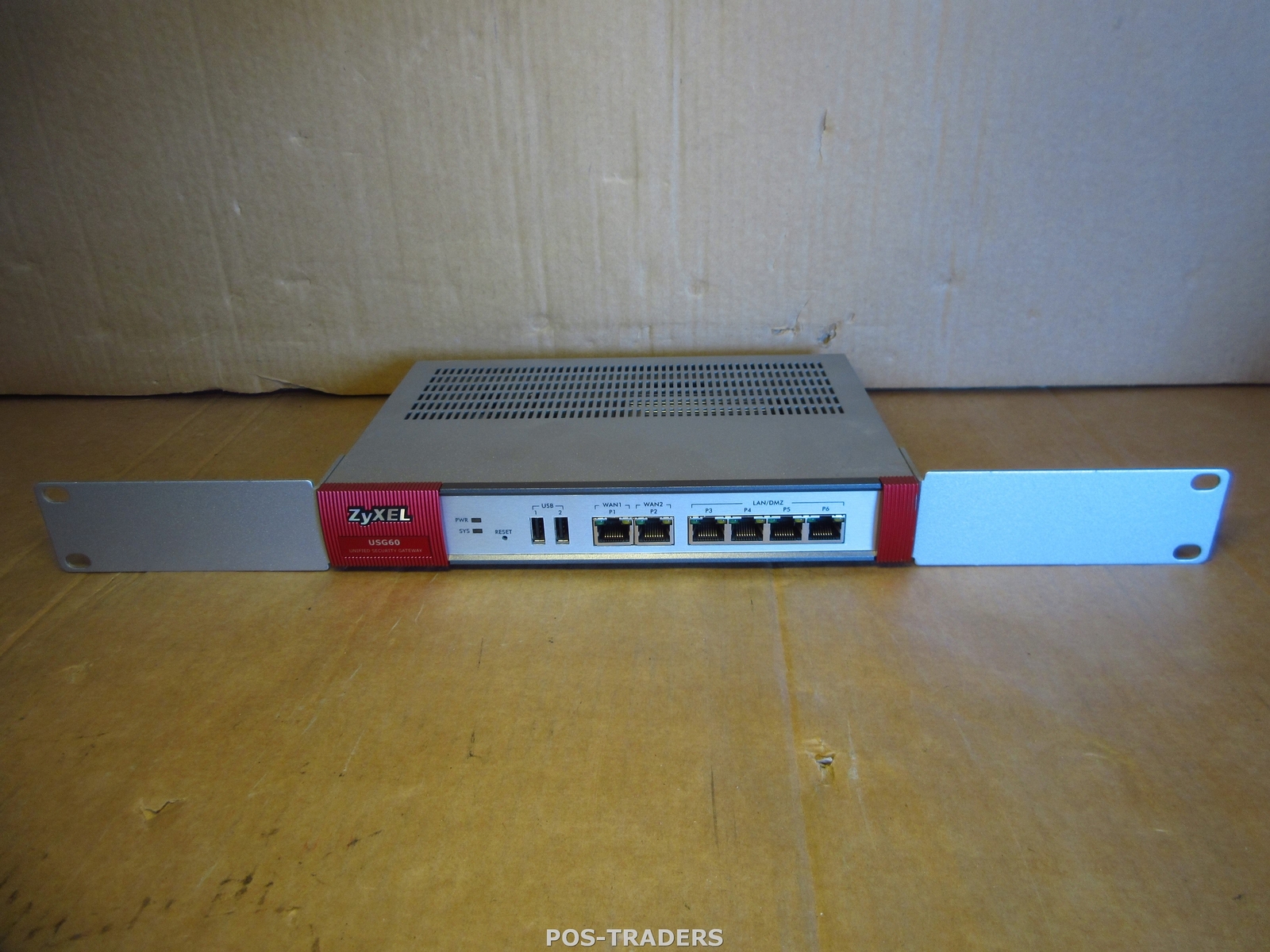 ZyXEL USG60 Security Firewall Dual WAN 4x Gigabit LAN/DMZ + RACK EARS - NO PSU