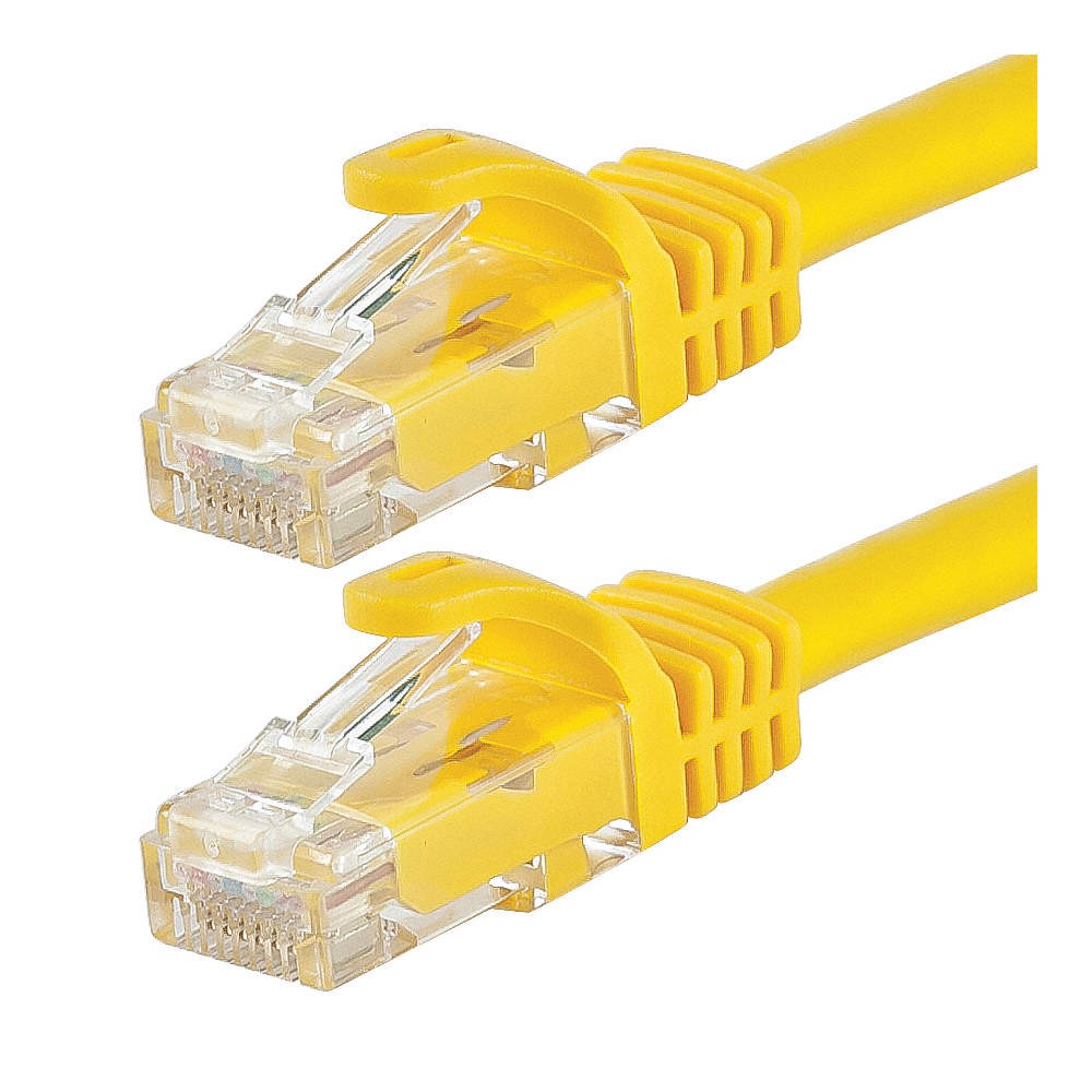 MONOPRICE 9871 Patch Cord,Cat 6,Flexboot,Yellow,10 ft. 38F990