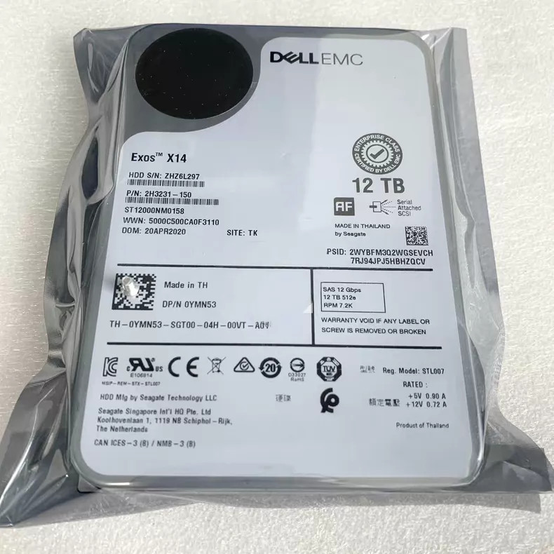0YMN53 Dell YMN53 12TB SAS 3.5" 12Gb ME4024 ST12000NM0158 HDD Hard Drive
