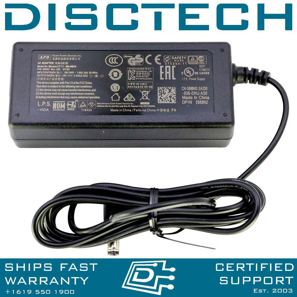For Dell Wyse APD NB-65B19 65W 19V 5.5mm Round Tip AC Adapter Charger