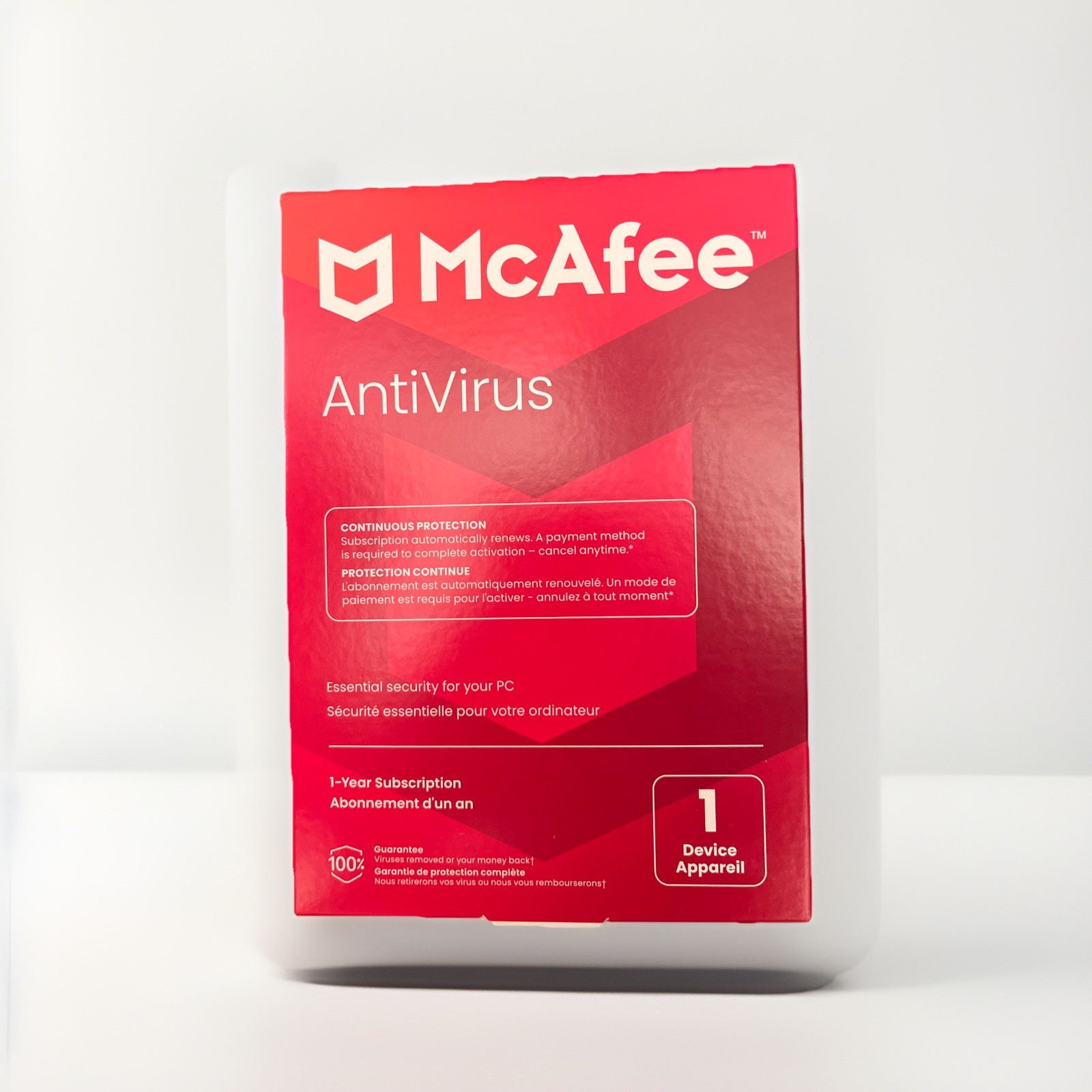 McAfee Antivirus For 1 Year 1 PC***SEALED Retail Pack*MAB00EST1RAA*