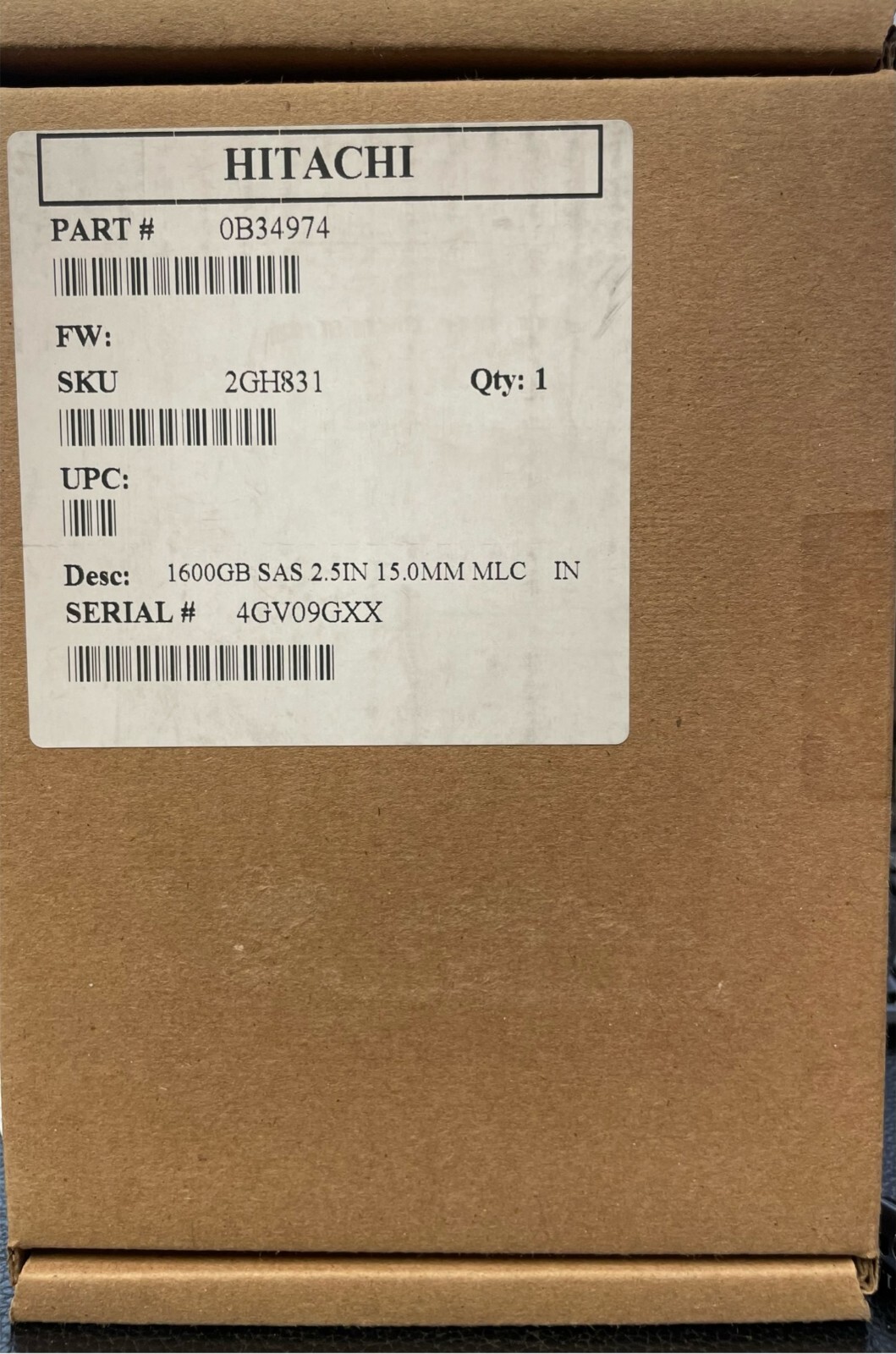 HGST 0B34974 Ultrastar HUSMM1616ASS201 1.6TB SAS 12Gb/s 2.5'' Internal SSD