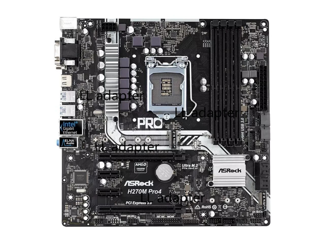 ASRock H270M Pro4 LGA 1151 Intel H270 HDMI Micro ATX Intel Motherboard