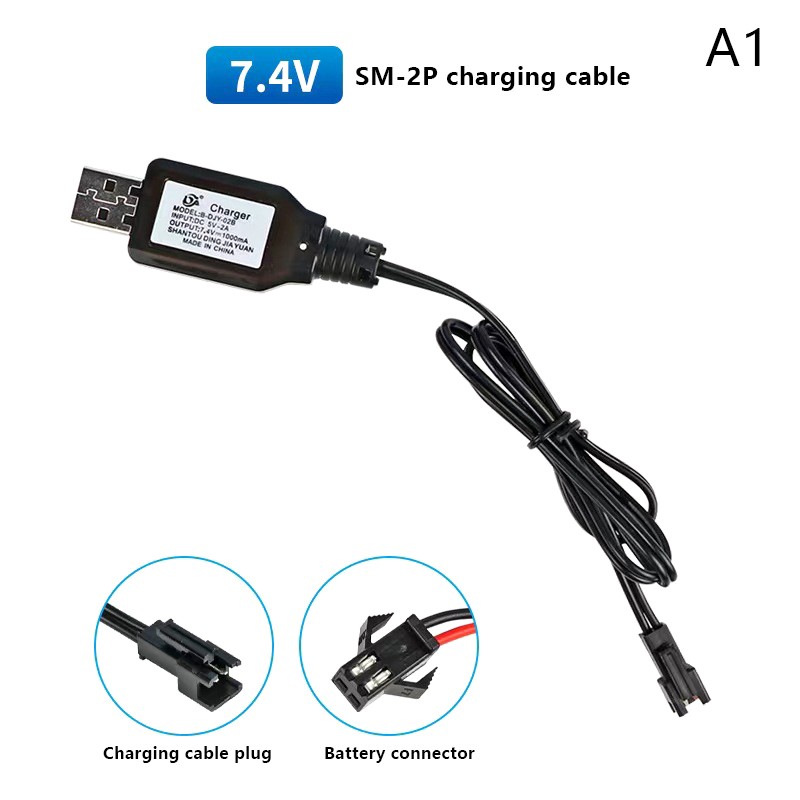 7.4V Charger SM-2P/3P SM-4P Reverse XH-3P/4P Li Battery Electric Toy USB Charge