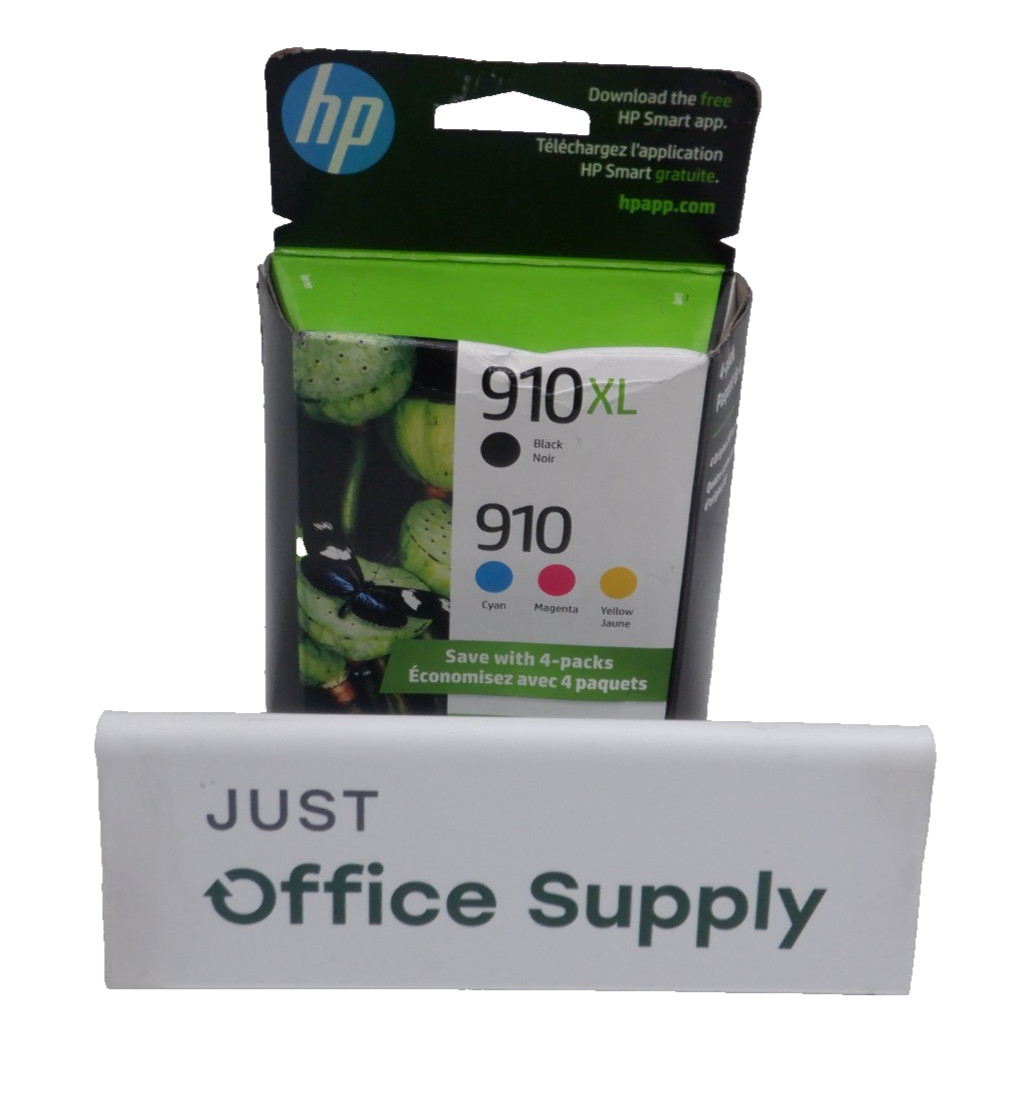 Genuine HP 910 (C/M/Y) - 910XL BK 3JB41AN (4P) Ink Cartridge Exp.2027 F.Shipping